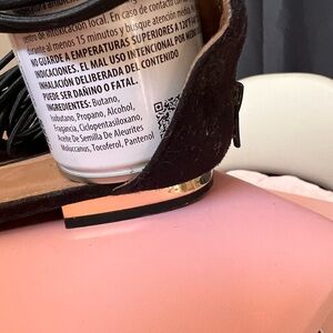 Charlotte Russe Black Flats with Gold Accent